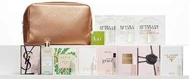 High end Designer Fragrance Sampler for men and women - Lot x 19 perfume Vials in a travel bag