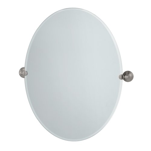Gatco 4369LG Charlotte Large Oval Wall Mirror, Satin Nickel