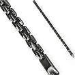 316L Stainless Steel IP Black Square Chain Bracelet - Length 8.27" (210mm) - Width 7mm