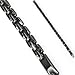 Mens Black Squares Links Chain Bracelet title=