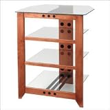 CHERRY AUD STND 26IN WIDE 3 SHELVES