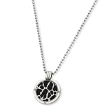 Chisel Titanium with Black Enamel and Diamond Necklace