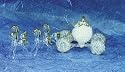Spun glass carriage with horses - Style 30051