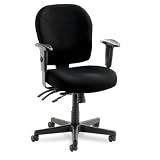 CHAIR,MID BACK,FABRIC,BK