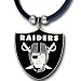 Oakland Raiders Logo Pendant w/Rubber Cord - NFL Football Fan Shop Sports Team Merchandise
