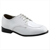 Boy's Oxford in White Patent Color: Black Patent, Size: 4 (Youth)