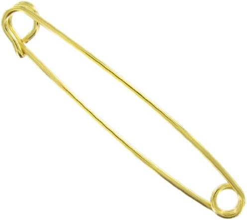 Made in USA Collar Bar Safety Pin Gold Tone Mens 2 1/2" Ky and Co