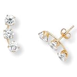 Cubic Zirconia 14k Gold Earrings - B00007GECK