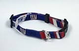 New York Giants Adjustable Pet Dog Collar (Medium)