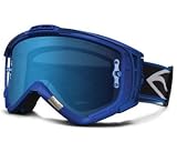 Smith Intake Sweat-X Ti Motorcycle Goggles Ti Blue Frame w/Blue Mirror Lens
