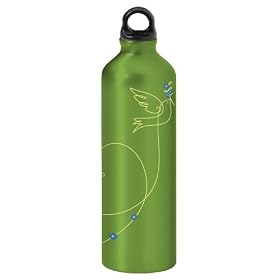 Gaiam 750ml Aluminum Water Bottle (Love Bird, Poly Loop Cap)