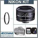 Nikon 50mm f/1.8D AF Standard Auto Focus Nikkor Lens Kit - Gray Market - with Tiffen 52mm UV Filter, Lens Cap Leash, Professional Lens Cleaning Kit