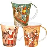 Churchill China Alex Clark Mug, Christmas, Assorted Designs, Giftboxed