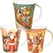 Churchill China Alex Clark  Mugs, Christmas, Assorted Pack of 3 Designs, Giftboxed