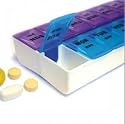 Seven Day AM & PM Pill and Tablet Storage Box with 14 compartments