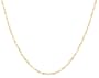 14k Yellow Gold 3mm Hollow Mariner Chain Necklace, 18"