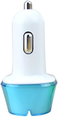 Pikos Dual USB 5V 2A Car Charger for Cell Phone and Digital Devices (Blue)