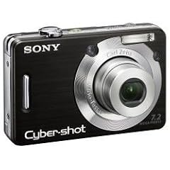 Sony DSC-W55 B Digitalkamera (7 Megapixel, 3-fach opt. Zoom, 6,4 cm (2,5 Zoll) Display) schwarz