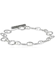 Judith Jack "Linked In" Sterling Silver Hammered Line Bracelet, 7.25"