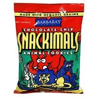 Barbara's Bakery Chocolate Chip Snackimals, Organic 2.12 oz.(Pack of 18) 