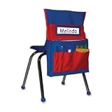 Carson Dellosa Chairback Buddy Blue/Red Student Classroom Storage Chair Pouch