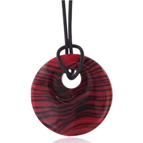 Dark Red Black Waves Upsale Pendant Collection Ideas Murano Glass Round by Pugster