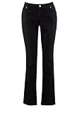 Avenue Plus Size Black Ladder Stitch Bootcut Jean