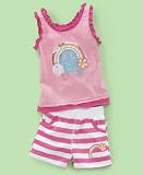 Nannette Baby Girl Striped Shorts Set