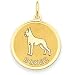 boxer20 - 14kt Yellow Gold Boxer Disc Charm