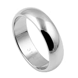 316L Plain Stainless Steel Dome Wedding Band - Size 12