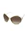 Roberto Cavalli Taigete - RC Swarovski Crystal Logo Round Sunglasses white/shaded brown