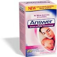 ANSWER Daily Ovulation Tracker for Any Cycle Length - 20 Test Strips & a Cup