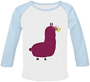 HuaT Art Llama Paint Blue Baby Organic Long Sleeve Shirt (USA Size)