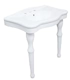 Elements of Design VPB1368 Designer Fauceture Imperial Bain Vitreous China Console Bathroom Sink with 8-Inch Centers, White