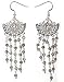 Dangle Long Earring in Sterling Silver & Labrodite Gemstone 3.75 inches (ers149)