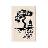Inkadinkado Rubber Stamp Wood Handle -  Asian Garden (99610)