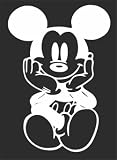 Mickey Decal Sticker White