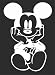 Mickey Decal Sticker White