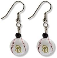 MLB San Diego Padres Mini Baseball Dangler Earrings