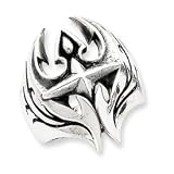 Sterling Silver Antiqued Gothic Ring Size 9