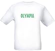 OLYMPIA - GREEN LETTERING - City-series - White T-shirt