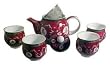 Unique Gift Ideas Her - Matching Tang Fuchsia Chinese Porcelain - Choose Tea Set or Tea Jar delete