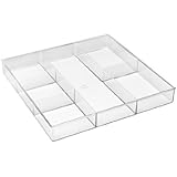 Whitmor 6789-3065 6-Section Clear Drawer Organizer