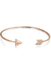 Bling Jewelry 925 Sterling Rose Gold Plated Adjustable Arrow Stackable Bangle