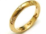 Diamond Wedding Wedding or Stacking Ring, 18k Yellow Gold T.w 0.35