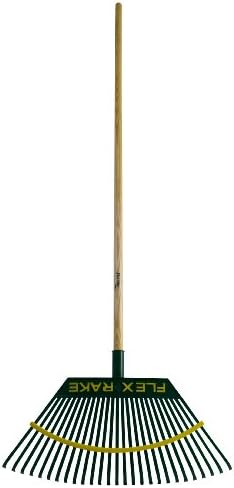 Flexrake 2W Lawn Rake 21-Inch Poly Head with 48-Inch Wood Handle