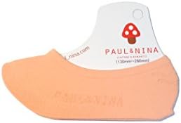 TAF Women's Pastel Color Ultra Low Cut No Show Socks (Peach)