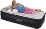 Deluxe Pillow Rest Airbed with Built-In AC Pump, Twin Blue by Intex