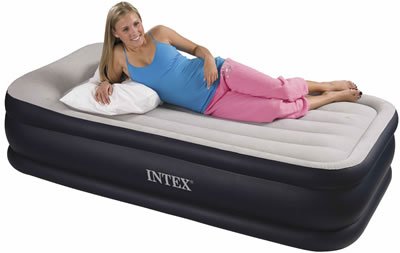 Twin Intex Airbed - Deluxe Pillow Rest Mid-Rise