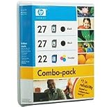 HP 27 22 Ink Cartridge Triple Pack - Black Color